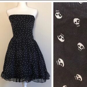 Black Skull Print dress
